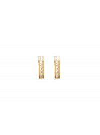 COEUR DE LION White Crystal Earrings Gold 0326/21-1800