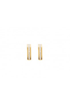 COEUR DE LION White Crystal Earrings Gold 0326/21-1800