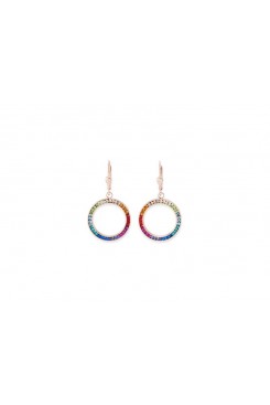 COEUR DE LION Swarovski Multi Coloured Circle Earrings 4957/20-1500