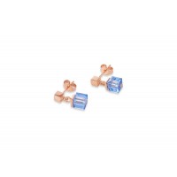 COEUR DE LION Geo Cube Soft Dusky Blues Earrings 4996/21-0700