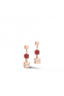 COEUR DE LION Geo Cube Rose Quartz, Green Aventurine & Sodalite Earrings 5058/21-1561