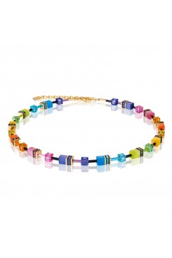 COEUR DE LION Geo Cube Fresh Rainbow Necklace 2838/10-1573