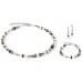 COEUR DE LION GeoCube Fresh White, Rose Gold & Emerald Earrings 4013/21-0521