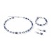 COEUR DE LION Geo Cube Hematite & Blue Sodalite Necklace 4017/10-0700