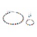 COEUR DE LION  GeoCube Bright Rainbow & Silver Earrings 4509/21-1581
