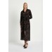 Mela Purdie Tie Shirt Dress - Shadow Print Silk - Sale